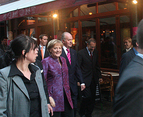 Angela Merkel, Juan Carlos, Javier Solana vorm Egmont